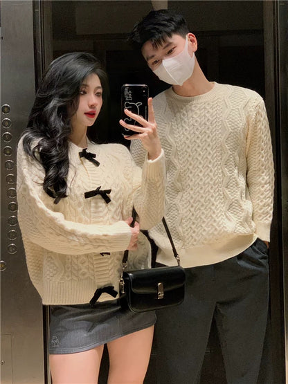 Couple wear autumn and winter 2023 new ins super hot sweater for men and women Korean version loose French sweater jacket trendy brand