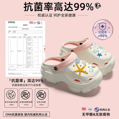Women's Non-Slip EVA Clogs for Pregnant Women – Odor-Resistant, Thick-Soled, Closed-Toe Sandals with Arch Support (Suitable for Beach & Casual Wear)