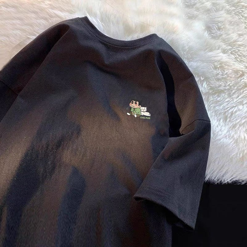 Foreign trade cut label tail order ~ counter withdrawal American trend summer short-sleeved T-shirt men and women pure cotton loose versatile