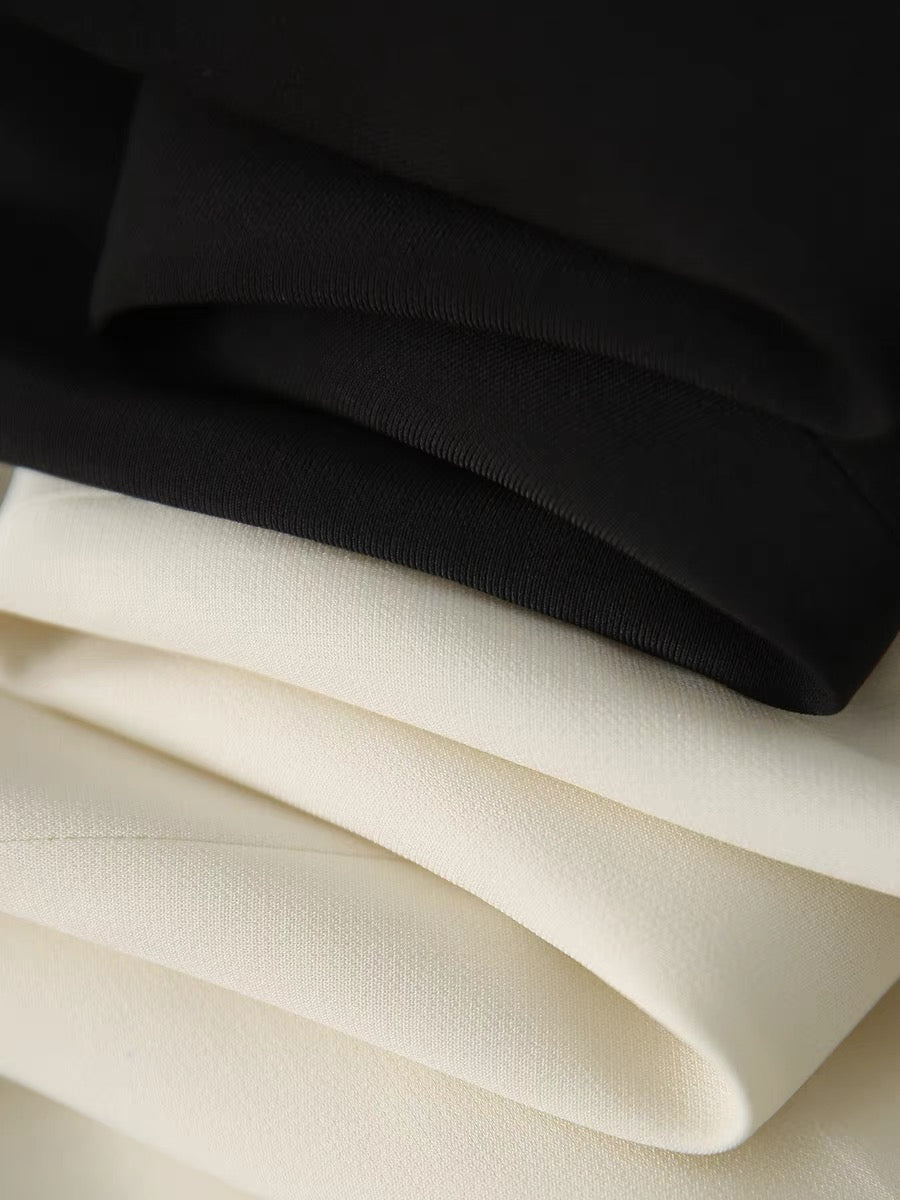 Xiaohan [Exquisite and simple tailoring M country Naia Eastman acetic acid anti-wrinkle easy care collarless suit jacket@