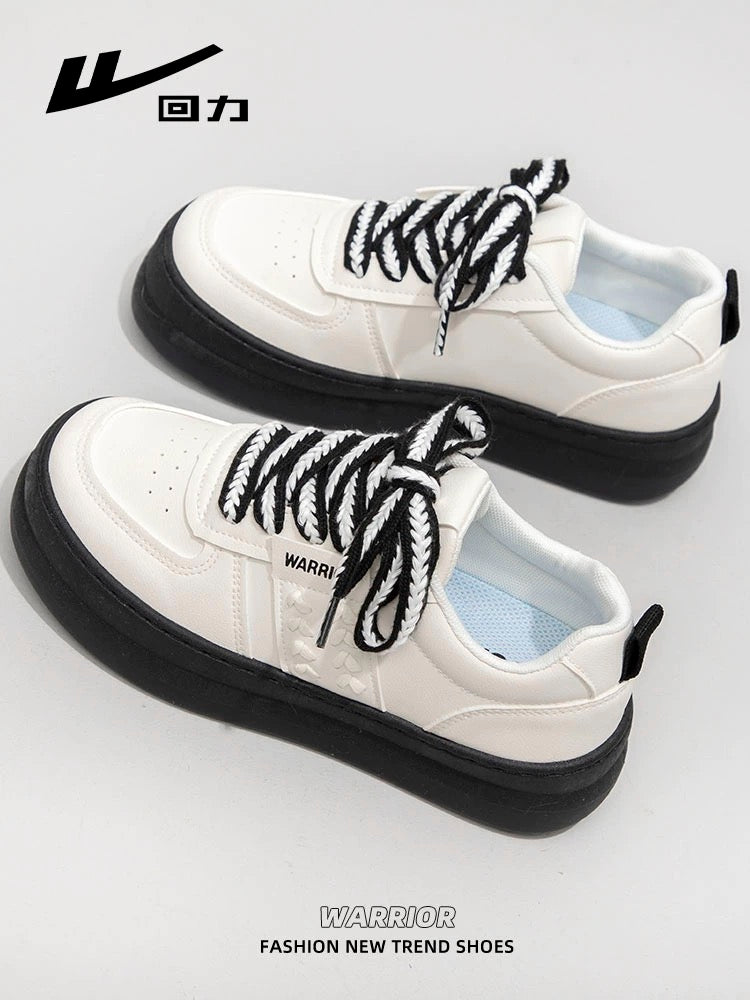 Huili Maisui white shoes for women 2024 new thick-soled heightening spring casual shoes for students versatile sports board shoes