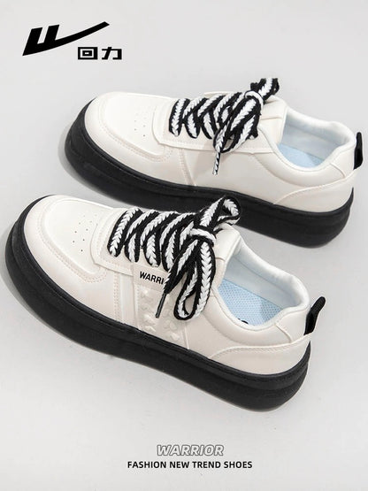 Huili Maisui white shoes for women 2024 new thick-soled heightening spring casual shoes for students versatile sports board shoes