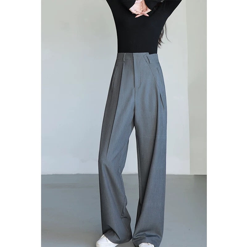 YUYUYAN autumn and winter design suit wide-leg pants women's high-wais –  Lee Nhi Boutique