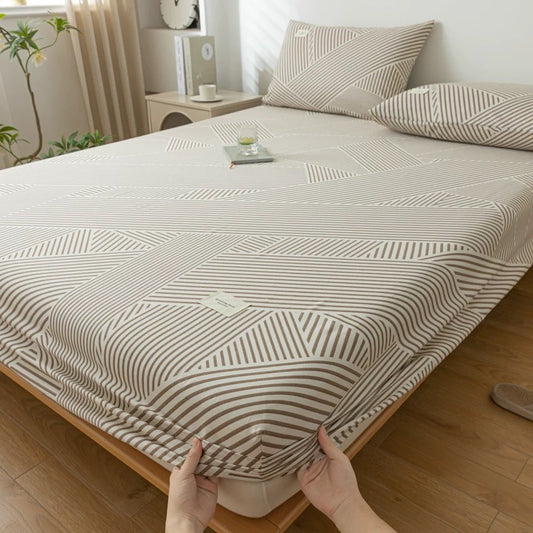 Cotton bed sheet single piece pure cotton bed cover dust cover summer children single mattress anti-slip protective cover three-piece set