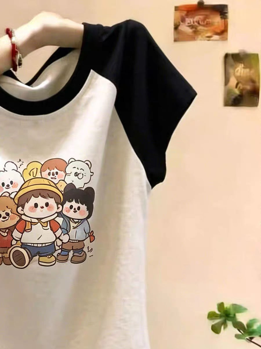 Shenzhen Nanyou Brand Women's Clothing - Short-Sleeve T-Shirt with Straight Shoulders - New Summer Design, Slim Fit, Niche Top