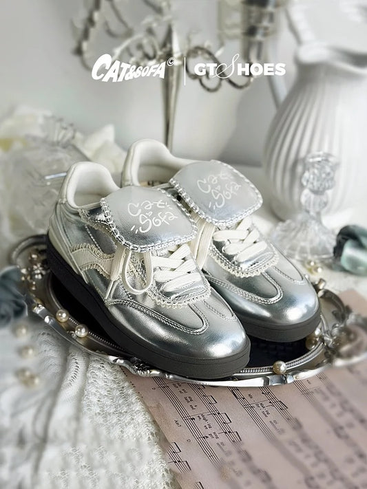 [Invisible height increase] CAT&SOFA/Cat and Sofa Dexun shoes summer retro casual lace design sneakers