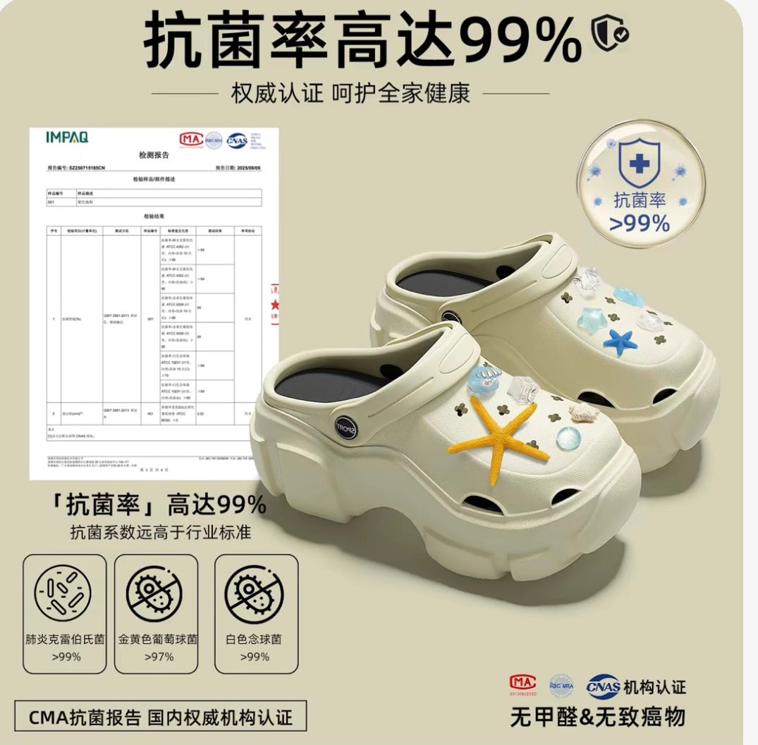 Women's Non-Slip EVA Clogs for Pregnant Women – Odor-Resistant, Thick-Soled, Closed-Toe Sandals with Arch Support (Suitable for Beach & Casual Wear)