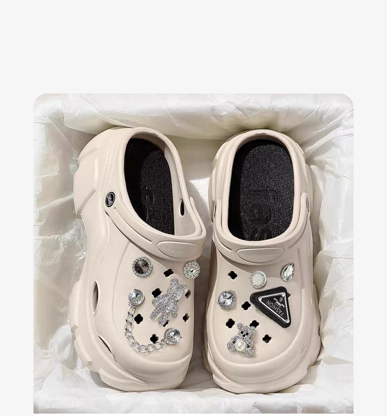 2024 New Women's Summer Platform Clogs – Trendy Height-Increasing Beach Sandals & Closed-Toe Slides for Outdoor Wear