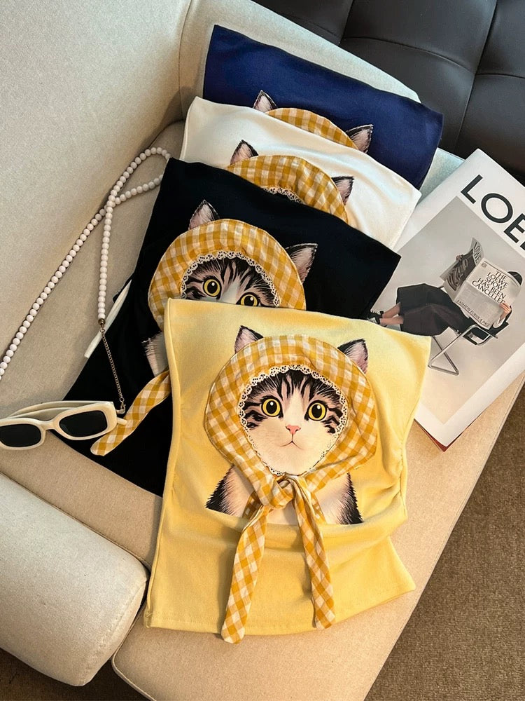 Jade Closet direct store recommendation ~ Medela sweet and spicy style cartoon design with breast pads tube top short vest