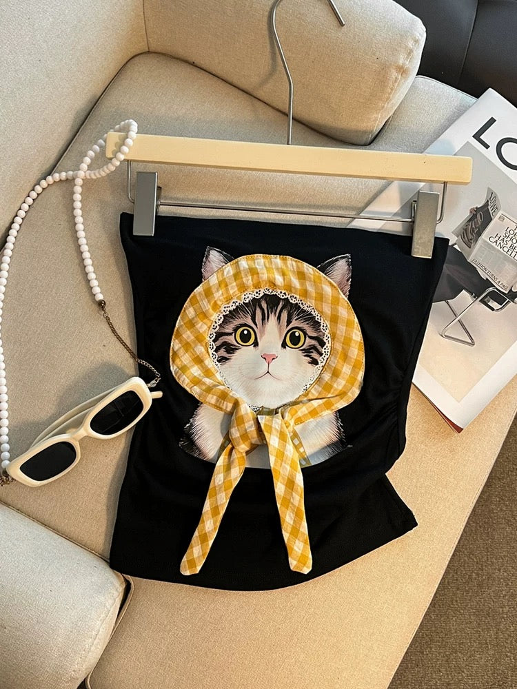 Jade Closet direct store recommendation ~ Medela sweet and spicy style cartoon design with breast pads tube top short vest