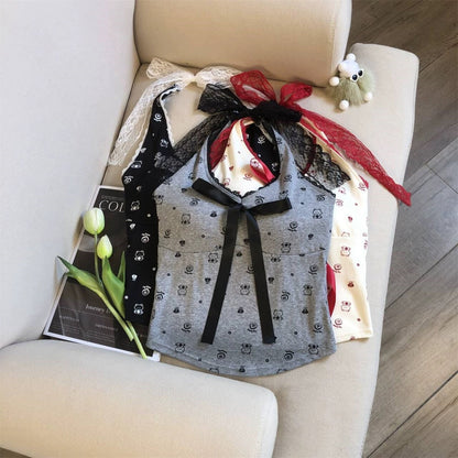 Jade Closet direct store recommendation ~ sweet and spicy style petite bow tie with chest pad halter vest for women