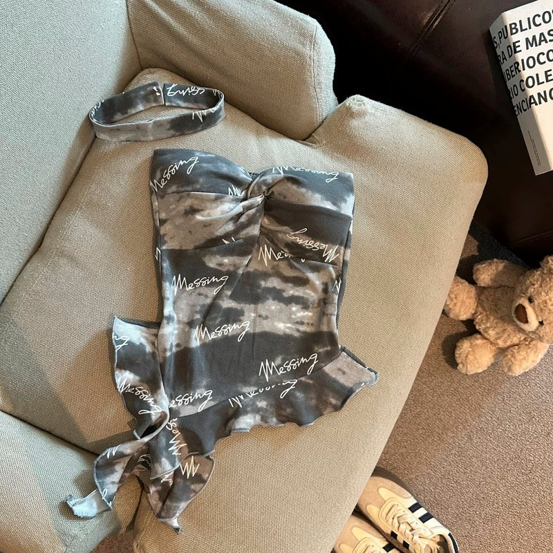 Jade Closet direct store recommendation ~ Medela pure desire hot girl sexy halter neck camouflage tube top vest female