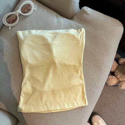 Jade Closet direct store recommendation ~ Medela pure desire style with chest pad pleated tube top vest small shirt female summer