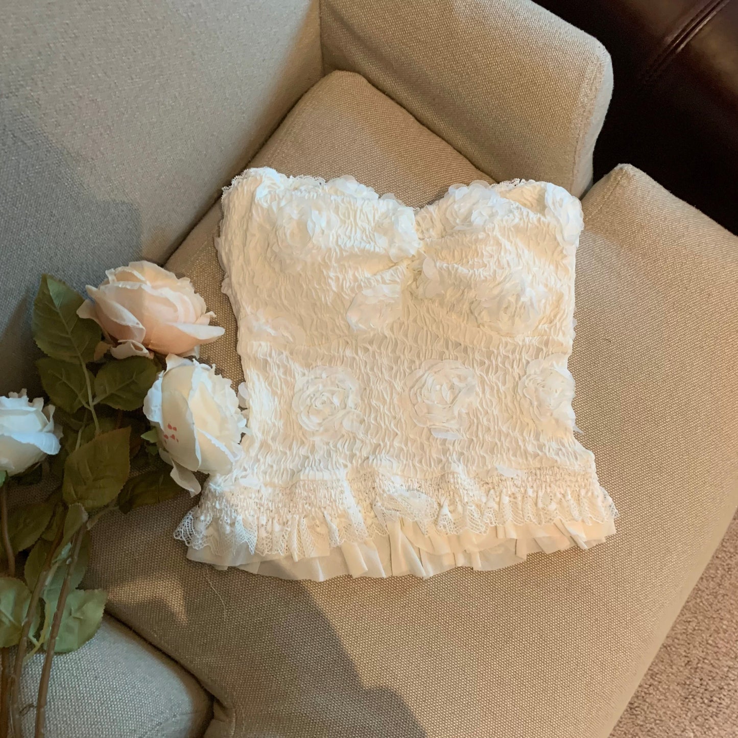 Jade Closet direct store recommendation ~ Medela pure sexy three-dimensional flower with chest pad tube top vest