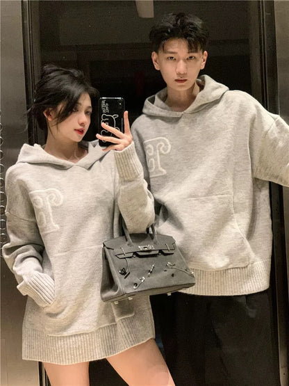 Couple clothing autumn and winter 2024 new ins super hot sweater for men and women Korean version loose French sweater jacket trendy brand