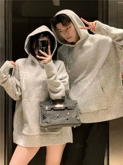 Couple clothing autumn and winter 2024 new ins super hot sweater for men and women Korean version loose French sweater jacket trendy brand
