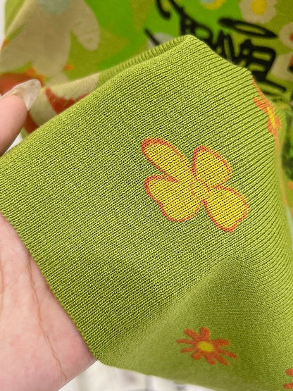 Summer Dopamine Hand-painted Sleeveless Vest Women's Summer Outerwear and Interior Design Niche Knitted Slim Fit Top