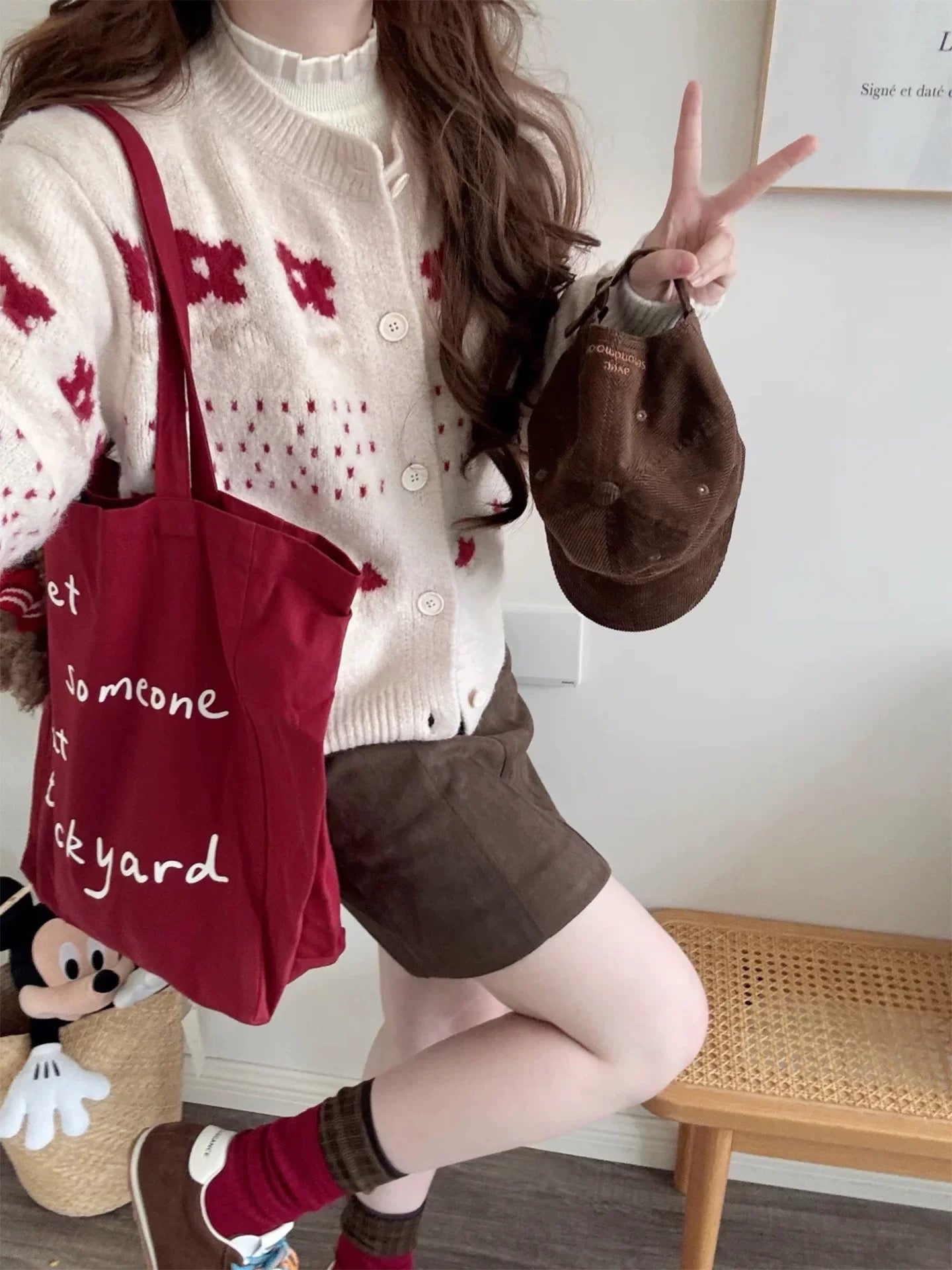Maillard knitted cardigan suit skirt women's 2025 new hot style very good-looking early autumn age-reducing wear a complete set