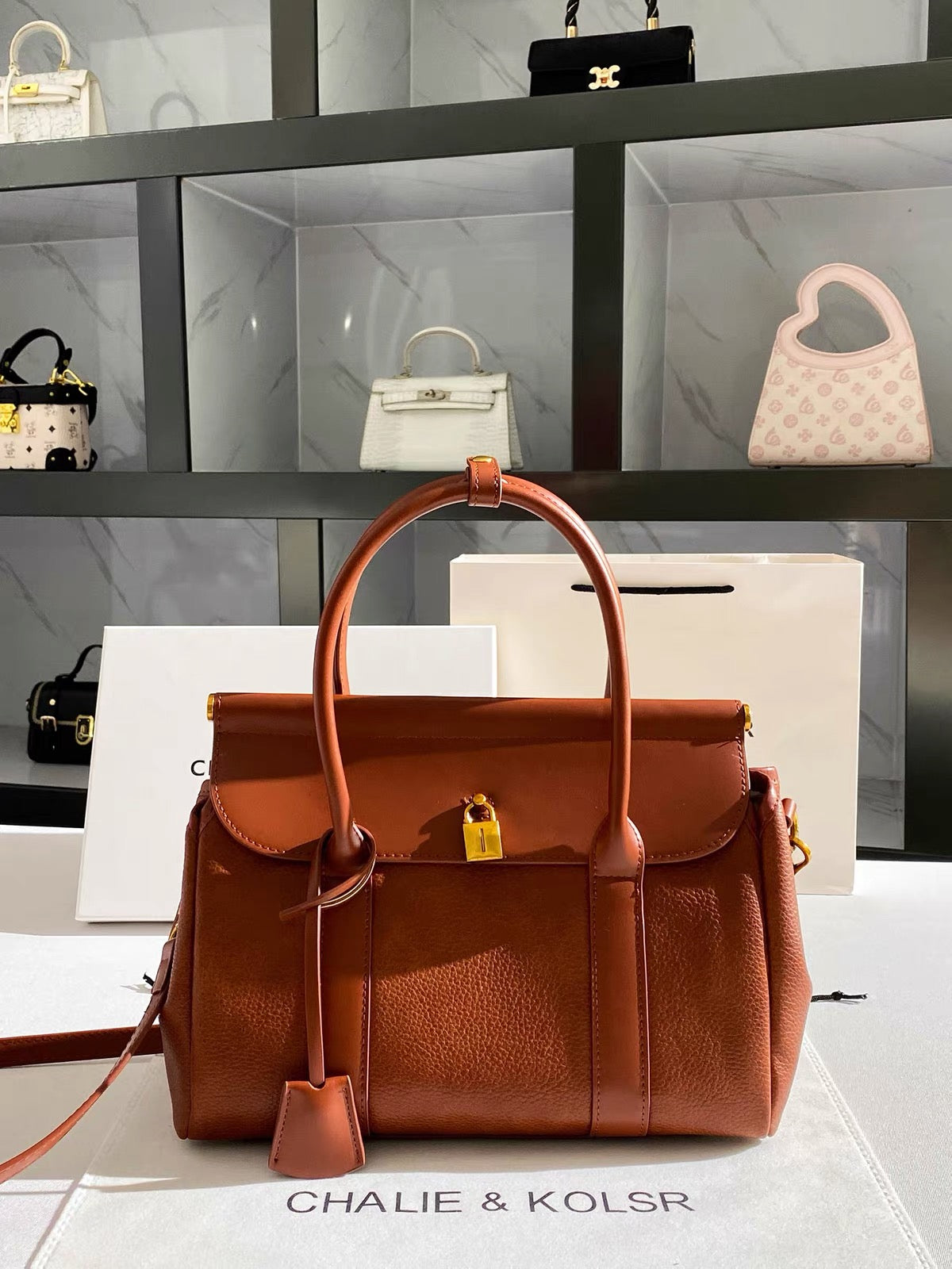 CHALIE&KOLSR Affordable Luxury Large-Capacity "Birkin-Style" Bag – 2026 Summer New Arrival: Sophisticated Style, Ideal for Middle-Aged Women/Moms