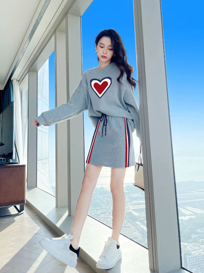 Autumn suit for women 2024 new style early autumn this year's popular sweatshirt two-piece set autumn women's clothing petite