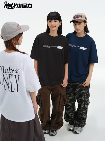 nely Xiao Nili Guochao brand American street short-sleeved T-shirt unisex couple high street half-sleeved T-shirt TEE