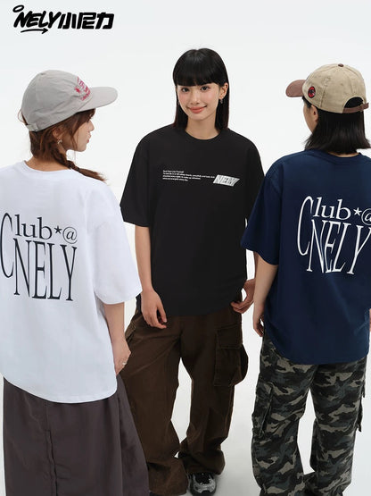 nely Xiao Nili Guochao brand American street short-sleeved T-shirt unisex couple high street half-sleeved T-shirt TEE
