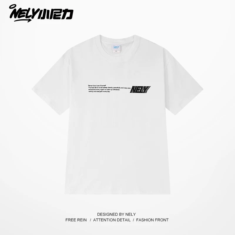 nely Xiao Nili Guochao brand American street short-sleeved T-shirt unisex couple high street half-sleeved T-shirt TEE