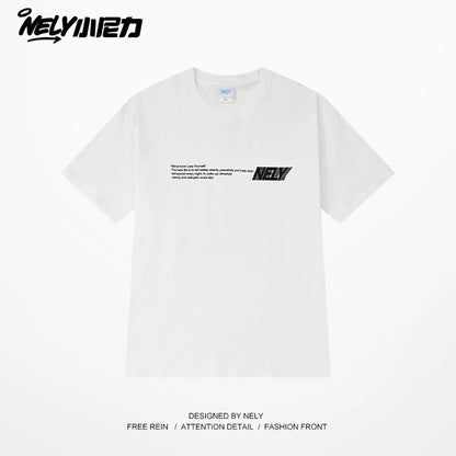 nely Xiao Nili Guochao brand American street short-sleeved T-shirt unisex couple high street half-sleeved T-shirt TEE