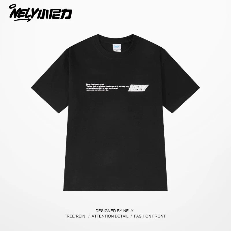 nely Xiao Nili Guochao brand American street short-sleeved T-shirt unisex couple high street half-sleeved T-shirt TEE