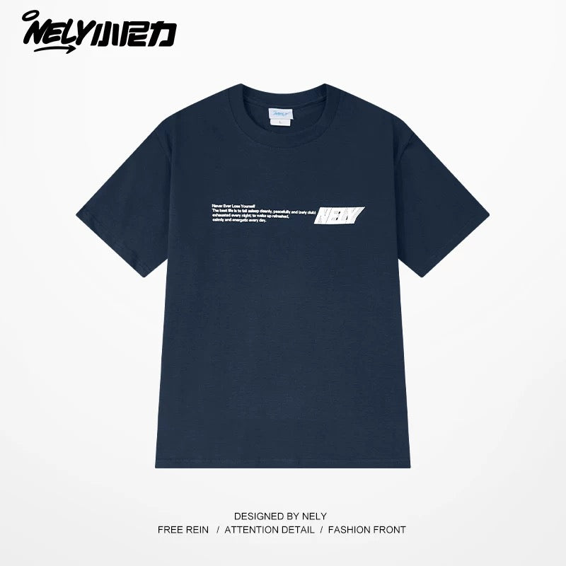 nely Xiao Nili Guochao brand American street short-sleeved T-shirt unisex couple high street half-sleeved T-shirt TEE