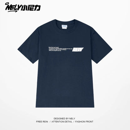 nely Xiao Nili Guochao brand American street short-sleeved T-shirt unisex couple high street half-sleeved T-shirt TEE