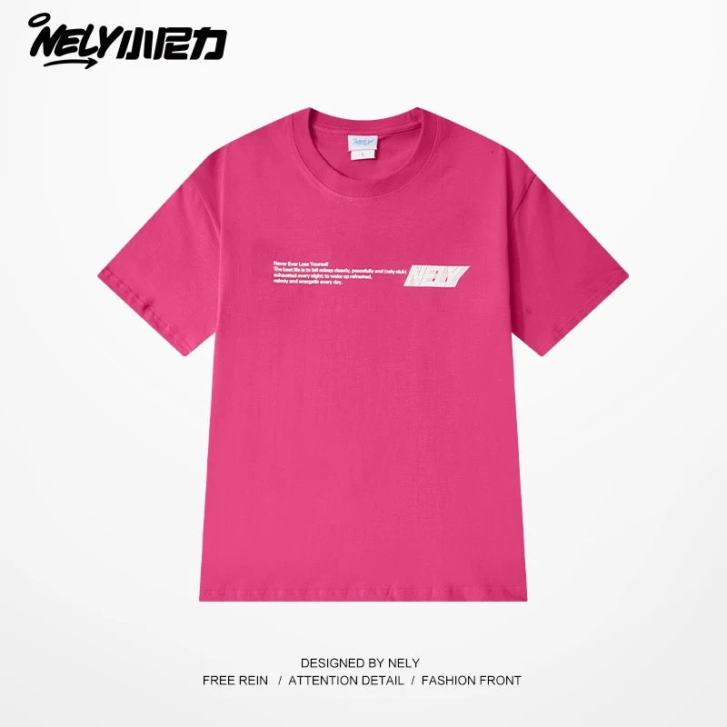 nely Xiao Nili Guochao brand American street short-sleeved T-shirt unisex couple high street half-sleeved T-shirt TEE
