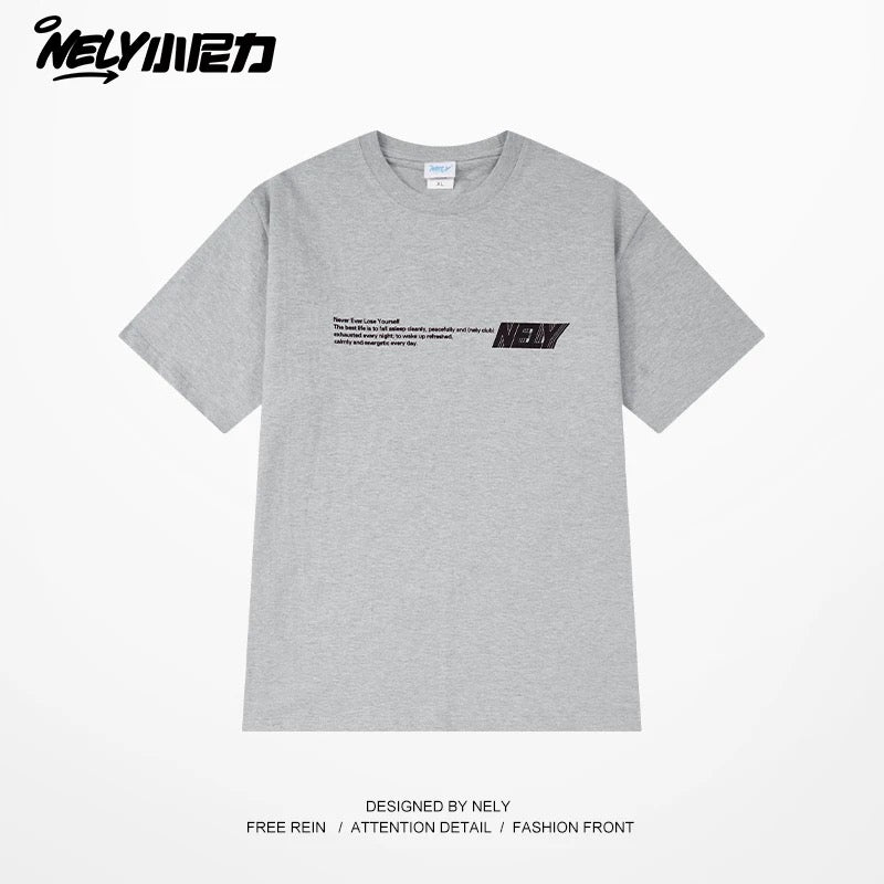 nely Xiao Nili Guochao brand American street short-sleeved T-shirt unisex couple high street half-sleeved T-shirt TEE