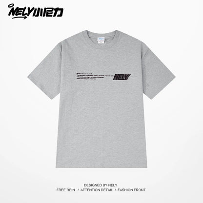 nely Xiao Nili Guochao brand American street short-sleeved T-shirt unisex couple high street half-sleeved T-shirt TEE