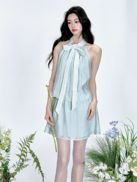 [4/23new popular new product] Fragile Store·Iris Whisper Dark Pattern Jacquard Holiday Style Dress