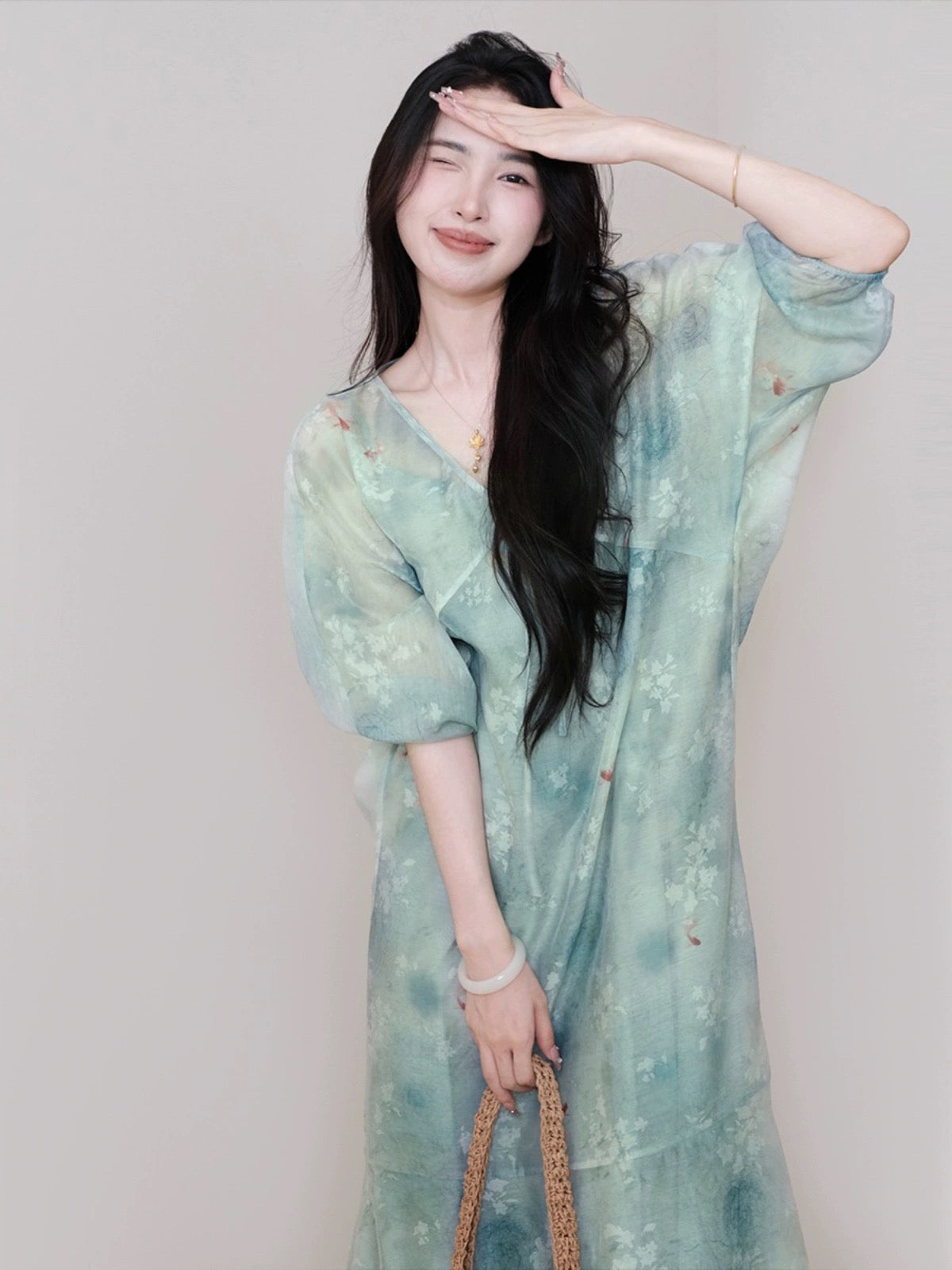TYANG Eryang Design [Dream Carp] New Chinese style national style niche design retro loose holiday dress for women