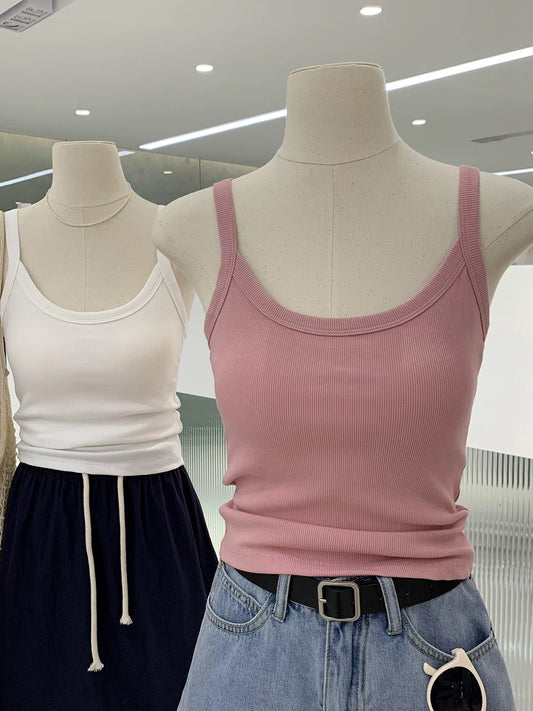 High repurchase rate, lazy four seasons inner wear artifact, one-piece with bra, versatile and versatile slimming camisole