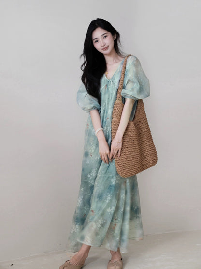 TYANG Eryang Design [Dream Carp] New Chinese style national style niche design retro loose holiday dress for women