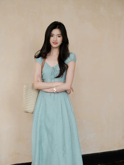 TYANG Eryang Design [Qinghua Man] National style new Chinese style high-end slimming waist long dress