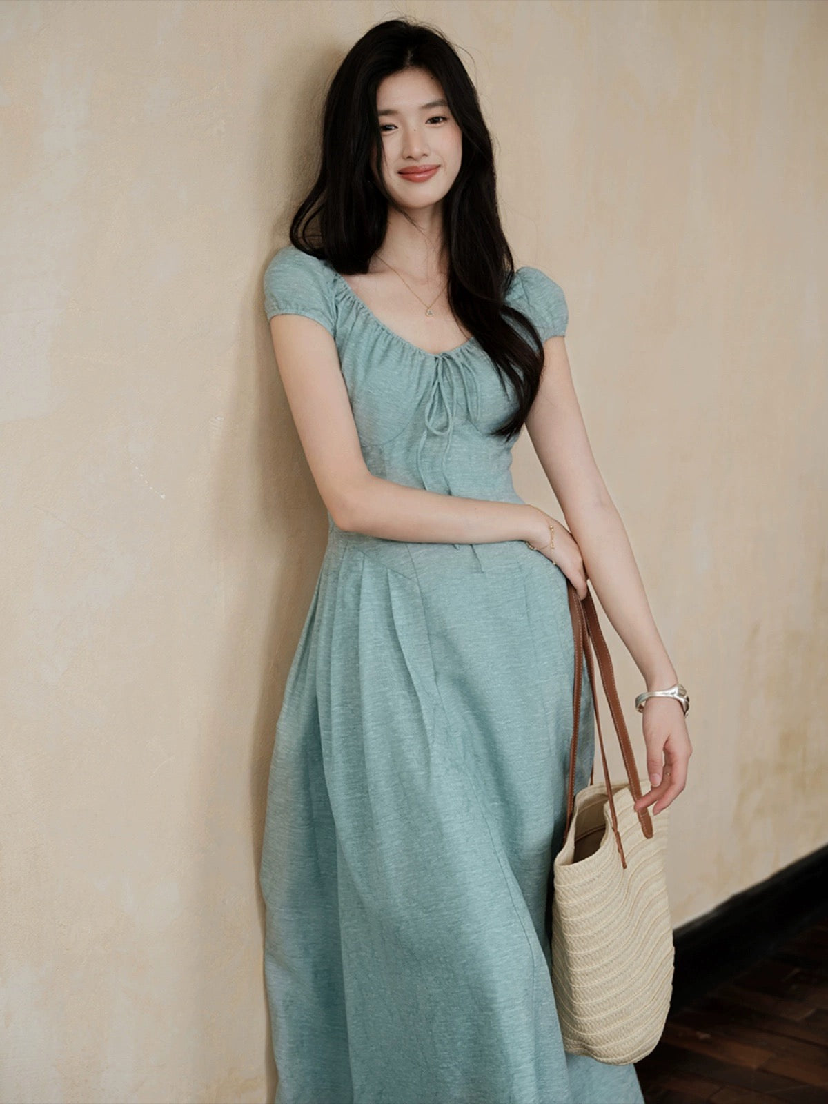 TYANG Eryang Design [Qinghua Man] National style new Chinese style high-end slimming waist long dress