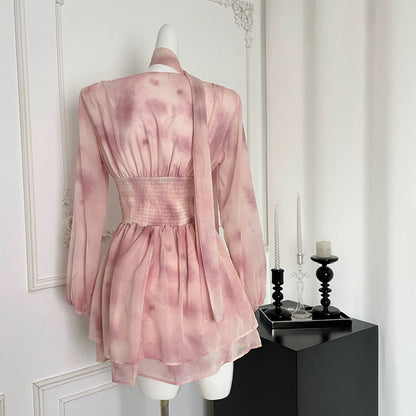 Youni's homemade new summer fairy skirt for charming beauties with gentle wind and blooming ribbon dress