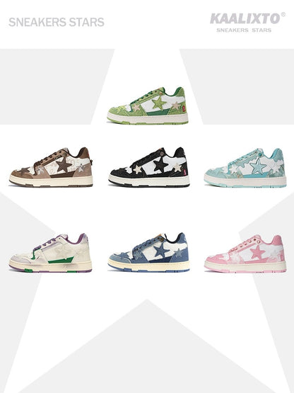 [Thick sole to increase height] Kaalixto national fashion brand authentic 2024 new star shoes spring and summer low-top sneakers
