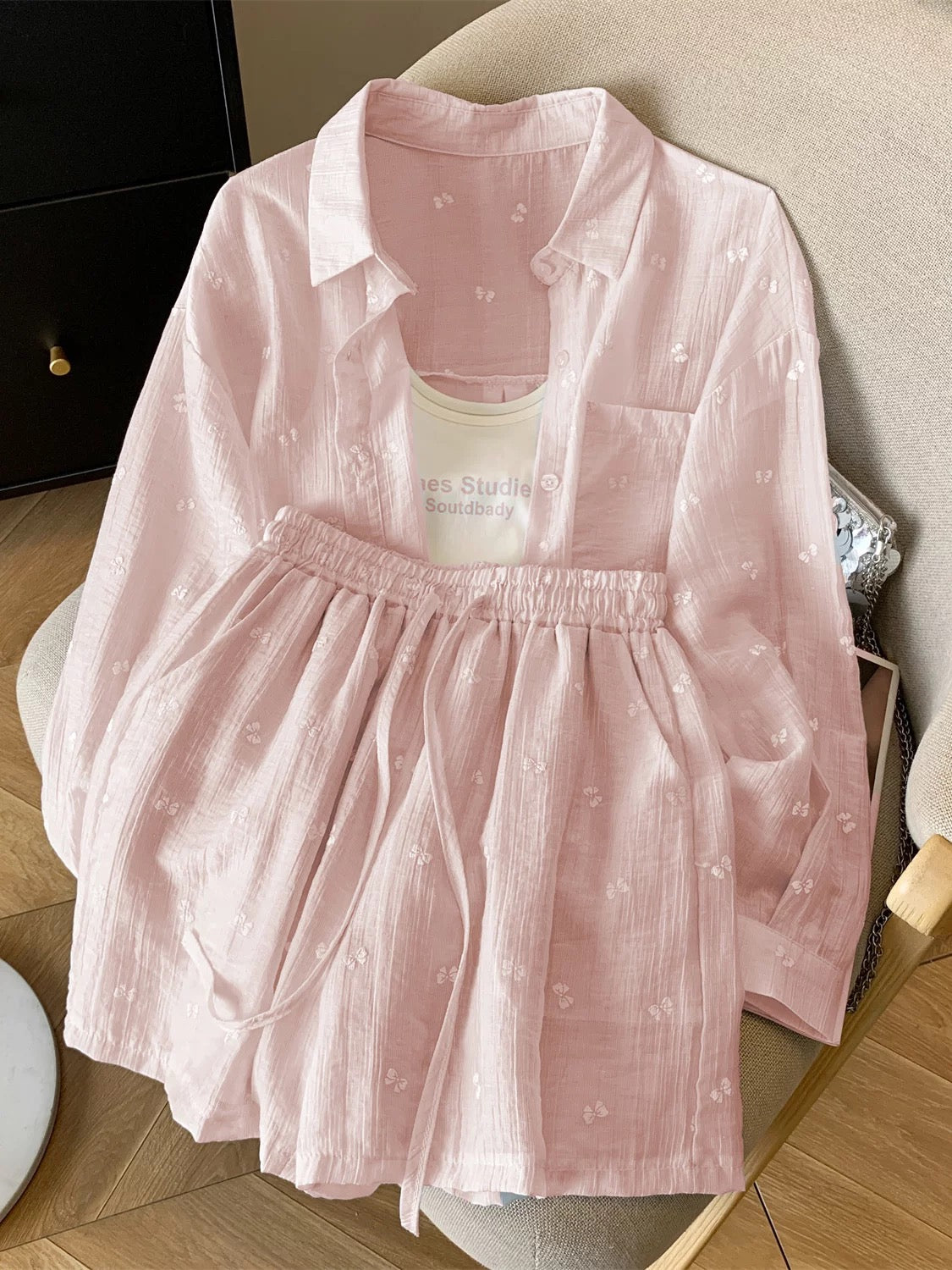 Stunning Summer Set for Women, 2026 New Fashionable Casual Sunscreen Cardigan and Shorts Two-Piece Set