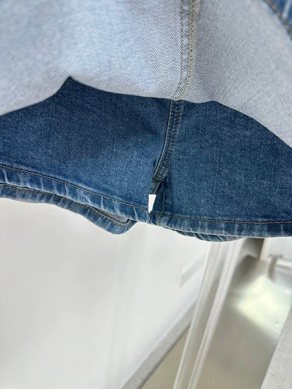 ACE Korean retro high waist wide leg denim skirt pants women's new style casual fashion temperament A-line short skirt trend