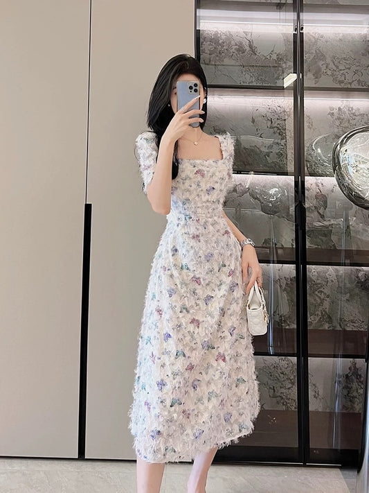 French socialite temperament small fragrant dress women's summer long dress 2024 new design sister style dress dress