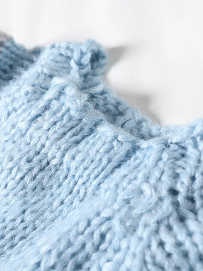 MMC soft and sweet temperament, age-reducing, loose and lazy style, hand-knitted thick stick knitted sweater jacket, thick