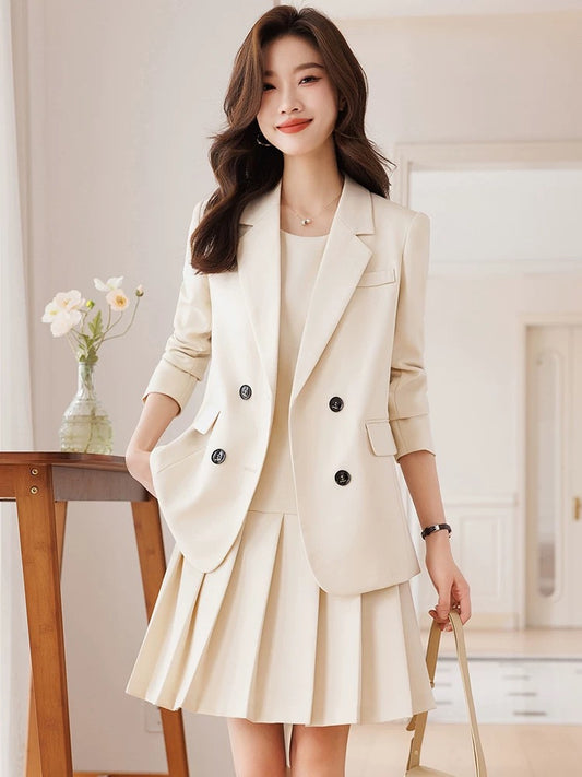 Suit suit for women 2024 new style professional temperament goddess style workplace high-end fashion suit jacket skirt spring and autumn