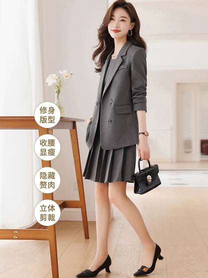 Suit suit for women 2024 new style professional temperament goddess style workplace high-end fashion suit jacket skirt spring and autumn
