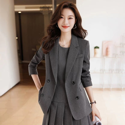 Suit suit for women 2024 new style professional temperament goddess style workplace high-end fashion suit jacket skirt spring and autumn