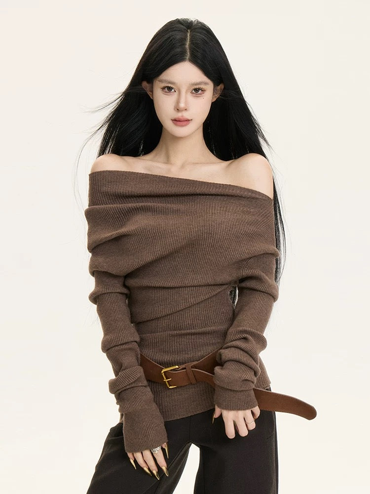 cchun Junko, a top student in color, can be worn in a variety of ways. The annual favorite is soft, skin-friendly knitted sweater tops for women in autumn.
